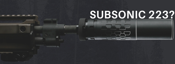 Subsonic 223 Ballistics Chart