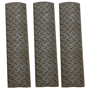 ERGO Diamond Plate Full Rail Cover | 3-Pack | OD Green