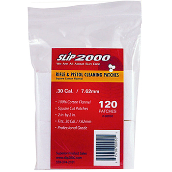 Slip 2000 Square Flannel Cleaning Patches RIFLE - 30 / 7.62 (120 ct)