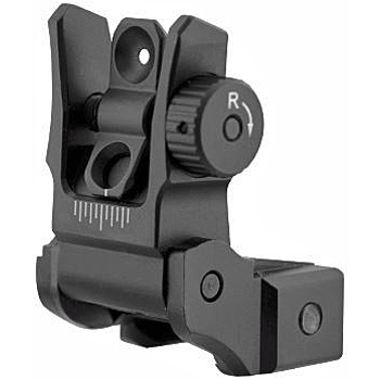 UTG Low Profile Flip-Up Sight w/Dual Aiming Aperture | Rear