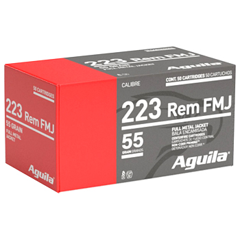 223 Remington (5.56x45mm) 55gr FMJ Aguila Ammo Case (1000 rds)