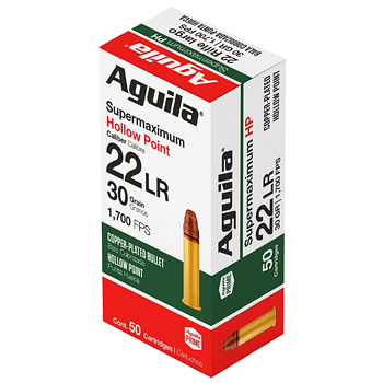 22LR 30gr HP Aguila Super Max Ammo Box (50 rds)