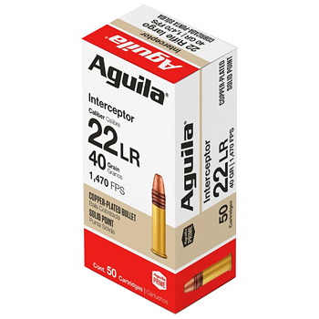 22LR 40gr SP Aguila Interceptor Ammo Case (5000 rds)