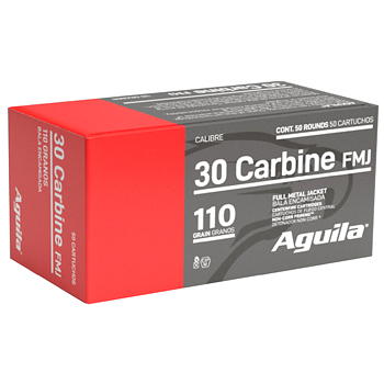 30 Carbine 110gr FMJ Aguila Ammo Case (1000 rds)