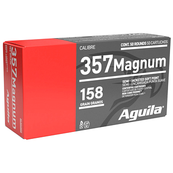 357 Magnum 158gr SJHP Aguila Ammo Box (50 rds)