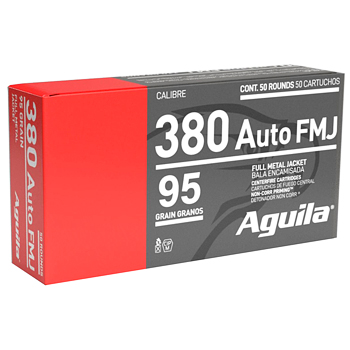 380 Auto (ACP) 95gr FMJ Aguila Ammo Case (1000 rds)