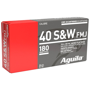 40 S&W 180gr FMJ Aguila Ammo Case (1000 rds)