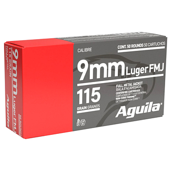 9mm Luger (9x19mm) 115gr FMJ Aguila Ammo Case (1000 rds)