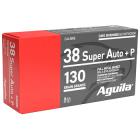 38 Super Auto +P 130gr FMJ Aguila Ammo Box (50 rds)