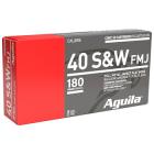 40 S&W 180gr FMJ Aguila Ammo Box (50 rds)