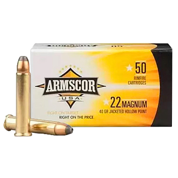 22 Magnum 40gr JHP Armscor USA Ammo Case (2000 rds)