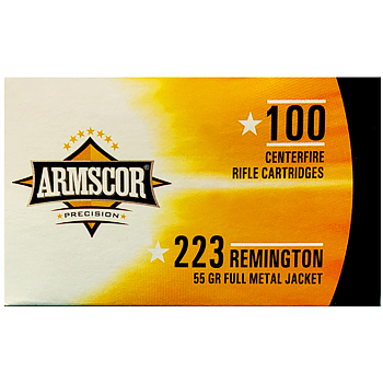 223 Remington (5.56x45mm) 55gr FMJ Armscor Precision Ammo Case (1200 rds)