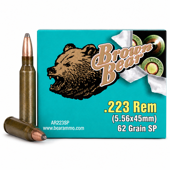 Buy This 223 Rem 62gr SP Brown Bear Ammo for Sale
