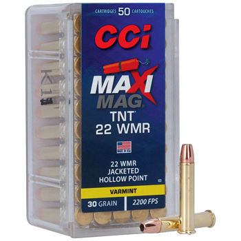22 WMR 30gr TNT JHP CCI Maxi-Mag Ammo Box (50 rds)