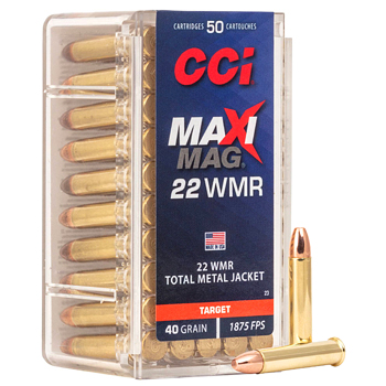 22 WMR 40gr TMJ CCI Maxi-Mag Ammo Box (50 rds)