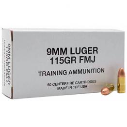 9mm Luger (9x19mm) 115gr FMJ CCI Training Brass Ammo Case (1000 rds)