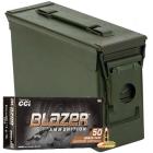 9mm Luger (9x19mm) 115gr FMJ CCI Blazer Brass Ammo in Used 30 Cal Ammo Can (350 rds)