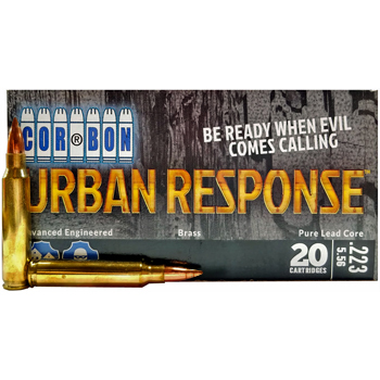 223 Remington (5.56x45mm) 55gr Fragmenting JHP Corbon Urban Response Ammo Box (20 rds)