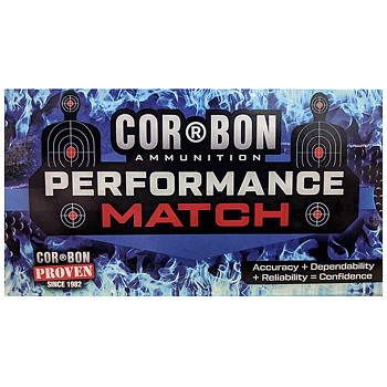 300 AAC Blackout 150gr FMJ Corbon Performance Match Ammo Box (20 rds)