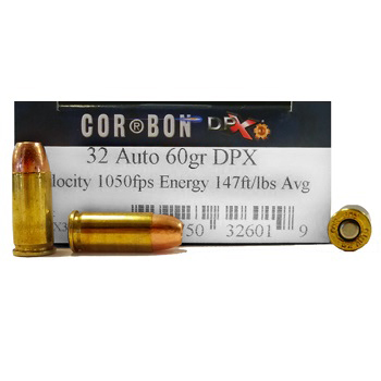 32 Auto (ACP) 60gr DPX Corbon Ammo Box (20rds)