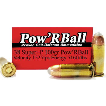 38 Super 100gr +P Corbon Pow'R Ball Ammo Box (20 rds)