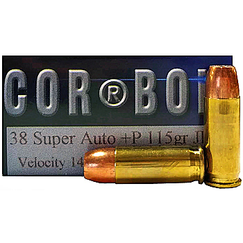 38 Super 115gr +P JHP Corbon Ammo Box (20 rds)