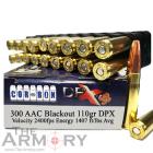 300 AAC Blackout 110gr Corbon T-DPX Ammo Box (20 rds)