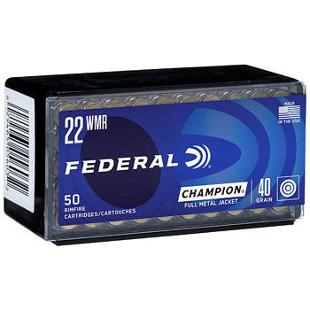 22 WMR 40gr FMJ Federal Champion Ammo Box (50 rds)