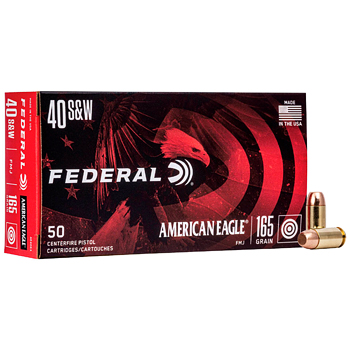 40 S&W 165gr FMJ Federal American Eagle Ammo Case (1000 rds)