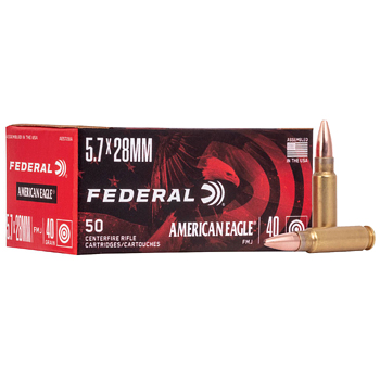 5.7x28mm 40gr FMJ American Eagle Federal Ammo Box (50 rds)