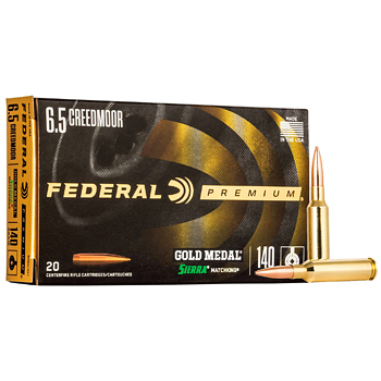 6.5 Creedmoor 140gr BTHP Federal Gold Medal Sierra Matchking Ammo Box (20 rds)