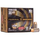 380 Auto (ACP) 90gr Hydra-Shok Low Recoil JHP Federal Personal Defense Ammo Box (20 rds)