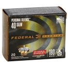 40 S&W 180gr Hydra-Shok JHP Federal Personal Defense Ammo Box (20 rds)