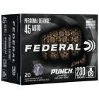 45 Auto (45 ACP) 230gr JHP Federal Personal Defense Punch Ammo Box (20 rds)