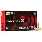 9mm Luger (9x19mm) 147gr FMJ Federal American Eagle Ammo Box (50 rds)