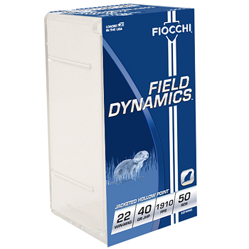 22 WMR 40gr JHP Fiocchi Field Dynamics Ammo Box (50 rds)