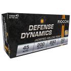 45 Auto (45 ACP) 200gr JHP Fiocchi Defense Dynamics Ammo Case (500 rds)