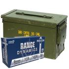 9mm Luger (9x19mm) 115gr FMJ Fiocchi - 1000rds in 50 Cal Ammo Can