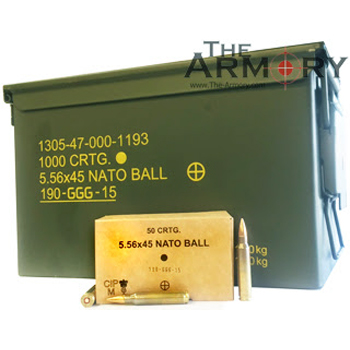5.56 62gr Penetrator FMJ M855/SS109 Lithuanian GGG Ammo - 1000rds + 50 Cal Ammo Can