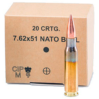 308 Winchester (7.62x51mm) NATO Ball 147gr FMJ GGG Ammo Box (20 rds)