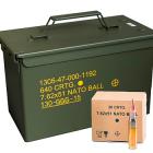 308 Winchester (7.62x51mm) NATO Ball 147gr FMJ GGG Ammo Can (640 rds)