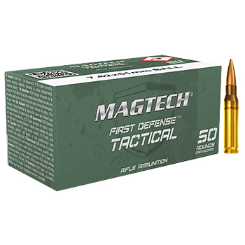 308 Win (7.62x51mm) Ball Mil-Std 147gr FMJ Magtech First Defense Tactical Ammo Box (50 rds)
