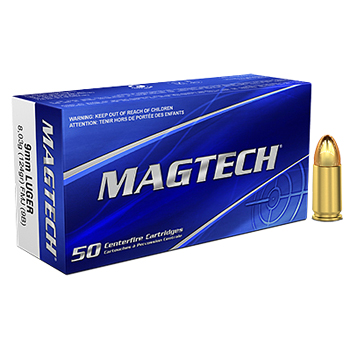 9mm Luger 124gr FMJ Magtech Ammo Battle Pack (500 rds)