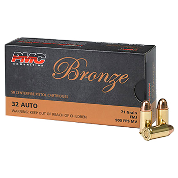 32 Auto (ACP) 71gr FMJ PMC Ammo Box (50 rds)