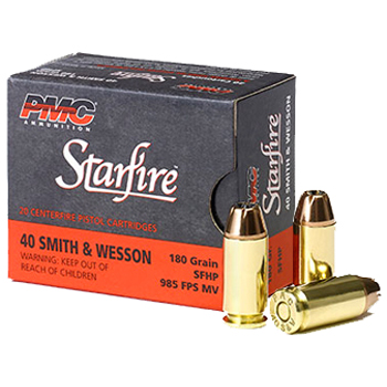 40 S&W 180gr SFHP PMC Starfire Ammo Box (20 rds)