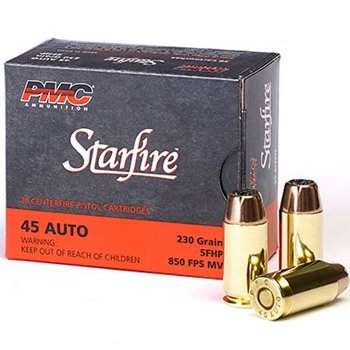 45 ACP (45 Auto) 230gr SFHP PMC Starfire Ammo Box (20 rds)