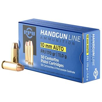 10mm Auto 170gr FPJ PPU Ammo Case (500 rds)