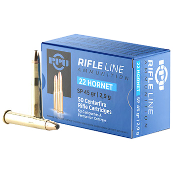 22 Hornet 45g SP PPU Ammo Box (50 rds)