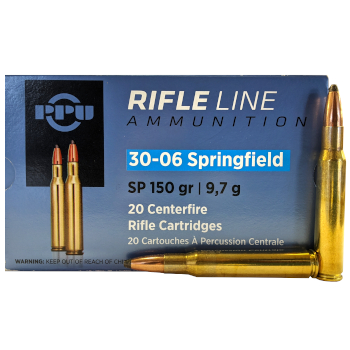 30-06 Springfield 150gr SP PPU Ammo Box (20 rds)