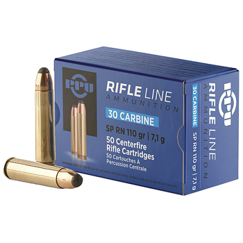 30 (M1) Carbine 110gr SPRN PPU Ammo Box (50 rds)